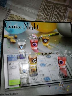 Shoots and ladders shot glass game