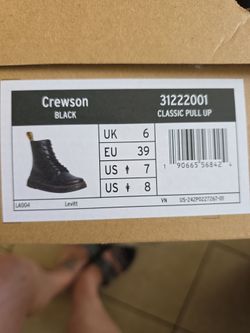 Dr Martens Crewson black Size 8 womens