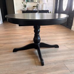 IKEA INGATORP Extendable table, black, 43 1/4/61"