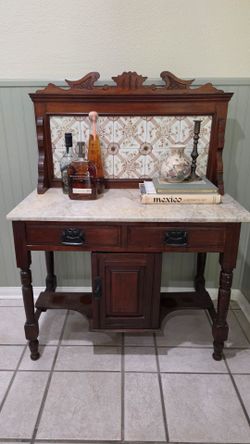 Victorian English Marble top Washstand