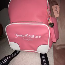 NEW Juicy Couture Faux Leather School Size Backpack