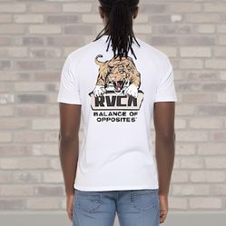 RVCA Men’s White Tiger Graphic Short Sleeve T-Shirt Sz M