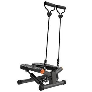 Compact Mini Stepper with Resistance Bands and LCD Display for Home Fitness