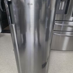 LG Upright Compact Freezer 5.8 Cu Ft Stainless Steel - Like NEW