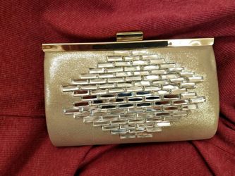 Satin Gold Clutch