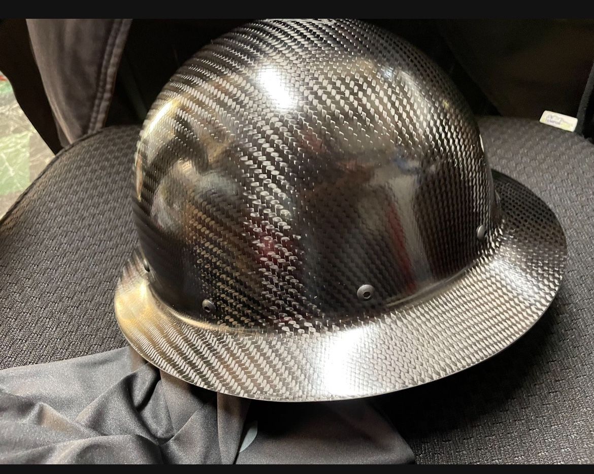 Cerious Composite Carbon Fiber Full Brim Hard Hat NEW