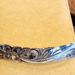 Silver Hawaiian Oval Bracelet 