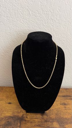 Solid 14k gold rope chain