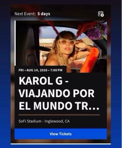 Karol G CONCERT TICKETS