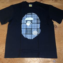 Bape Check Logo Ape Head Double Sided 🔥