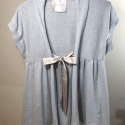Victoria’s Secret Light Gray Cable Knit Cardigan Sweater. 