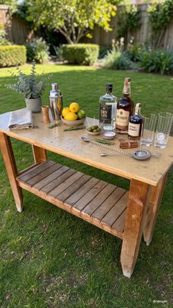 Charming Solid Pine Entry Table/ Bar