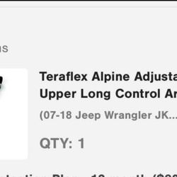 Teraflex Alpine Upper Control Arms