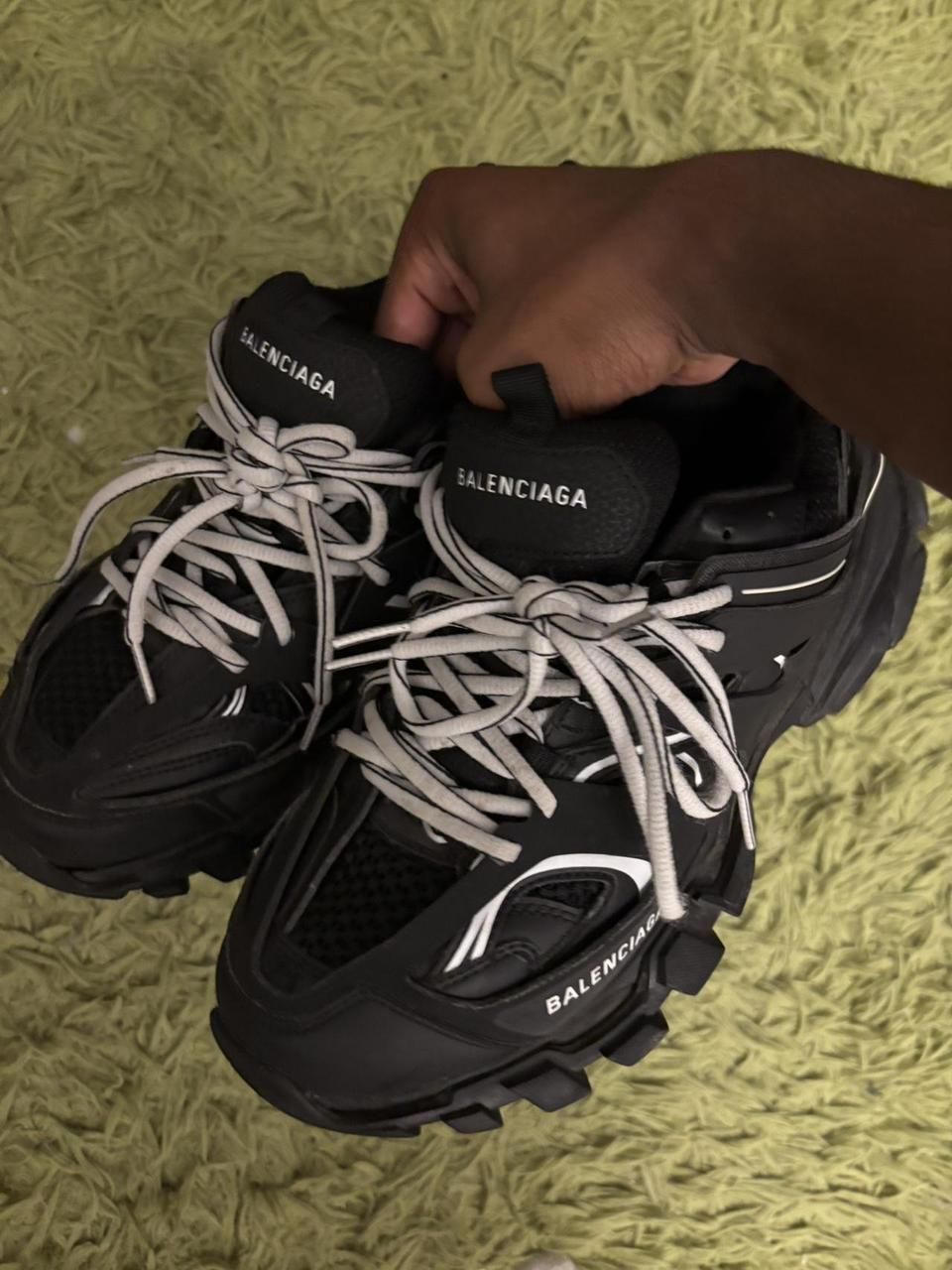 Balenciaga Tracks White N Black Laces