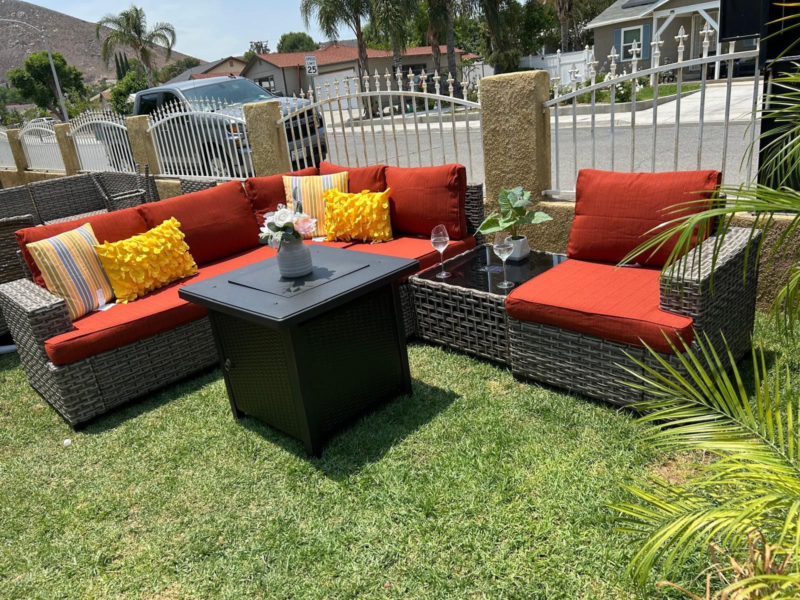 Brand New Patio Outdoor Furniture Set With Fire Pit
