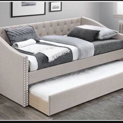 Brand New In Box Day Bed W/ Slats  + Trundle  And 2 Mattresses. Pick Up  In Long Beach