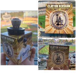 NEW LA Dodgers Clayton Kershaw ‘25 World Series Replica Ring SGA 9/22/2026