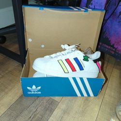 Adidas Super Star Velcro Logo Women's Size 7. 