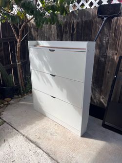 White Shoe Storage Cabinet