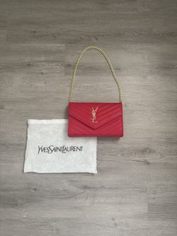 Red YSL Leather Crossbody Bag