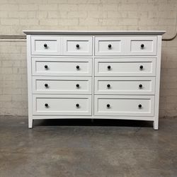 Delivery is available Open box Never used solid wood white dresser with 8 storage drawers $650 OBO 