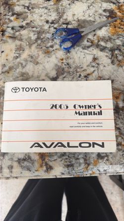 Owner’s Manual Book 2005 Avalon