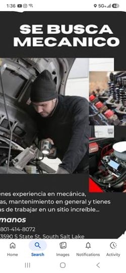 SE SOLICITA MECANICO PARA CARROS EN TALLER PASADENA TX
