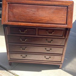 Chinese Antique Rosewood Drop Front Desk 