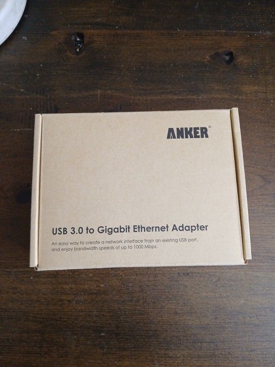 New In Box Anker USB 3.0 to Gigabit Eithernet Adapter