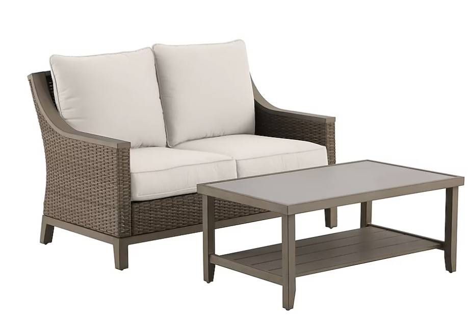 QUICK SALE Allen + Roth 2 Piece Rosedale Loveseat And Coffee Table Set