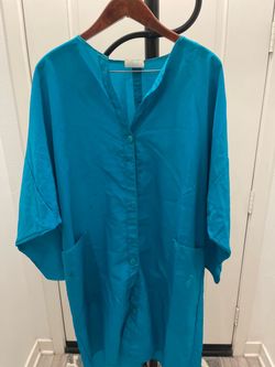 Teal Button-Front Tunic Top