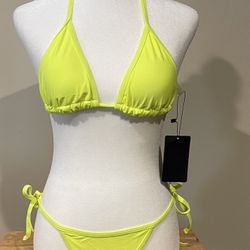 Two Piece Yellow Swimsuit Size S 