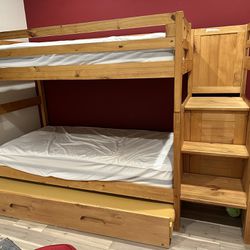 Bunk Bed Wood Good Condition $250 OBO 