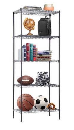 5 tier wired storage shelf