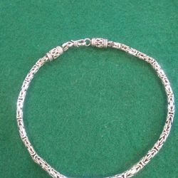 Sterling Silver Byzantine Bracelet 