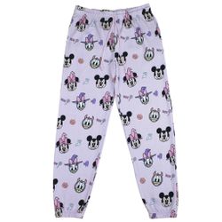 Unisex Disney Halloween Characters Mickey And Friends Purple Jogger Pants Size Large