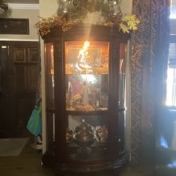 Glass Hutch With Light