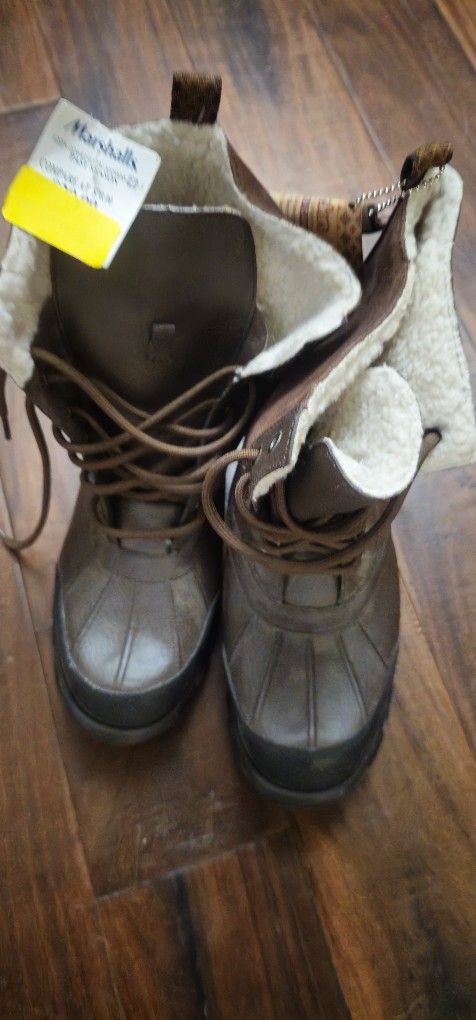 Leather And Wool Mountain/Snow Boots