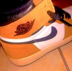 Nike Michael Jordan Air1 Retro High OG 7 Golden Harvest Black Sports Basketball Men’s Shoes