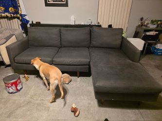 Charcoal grey room and board sectional
