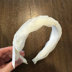 White Bridal Headband 
