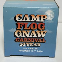 Camp Flog Gnaw Carnival 10 Year Anniversary VIP Baseball & Acrylic Display Box