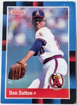 1988 Donruss Don Sutton Baseball Card # 407 Unc