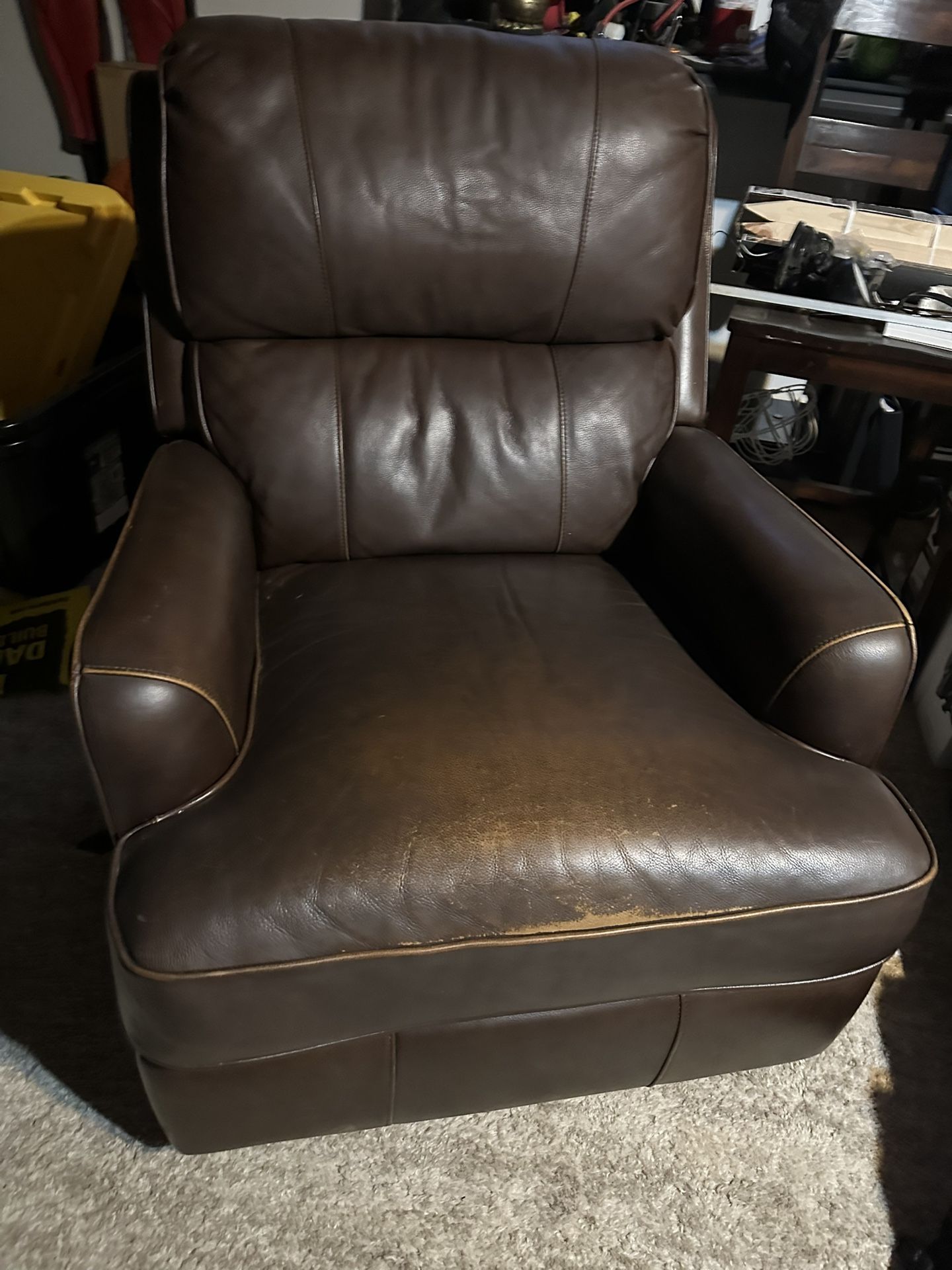 Real Leather Recliner Couch