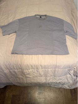 Baggy Romwe gray cropped t-shirt size Large