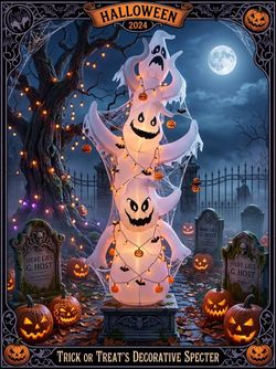 Giant inflatable Halloween ghost decoration