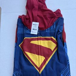 Superman Zip Up Hoodie With Cape