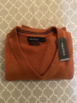 Nautica Men V-Neck Long Sleeves. Pima Cotton Blend
