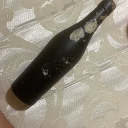 19th Century Antique Dark Green Glass Beer Bottle