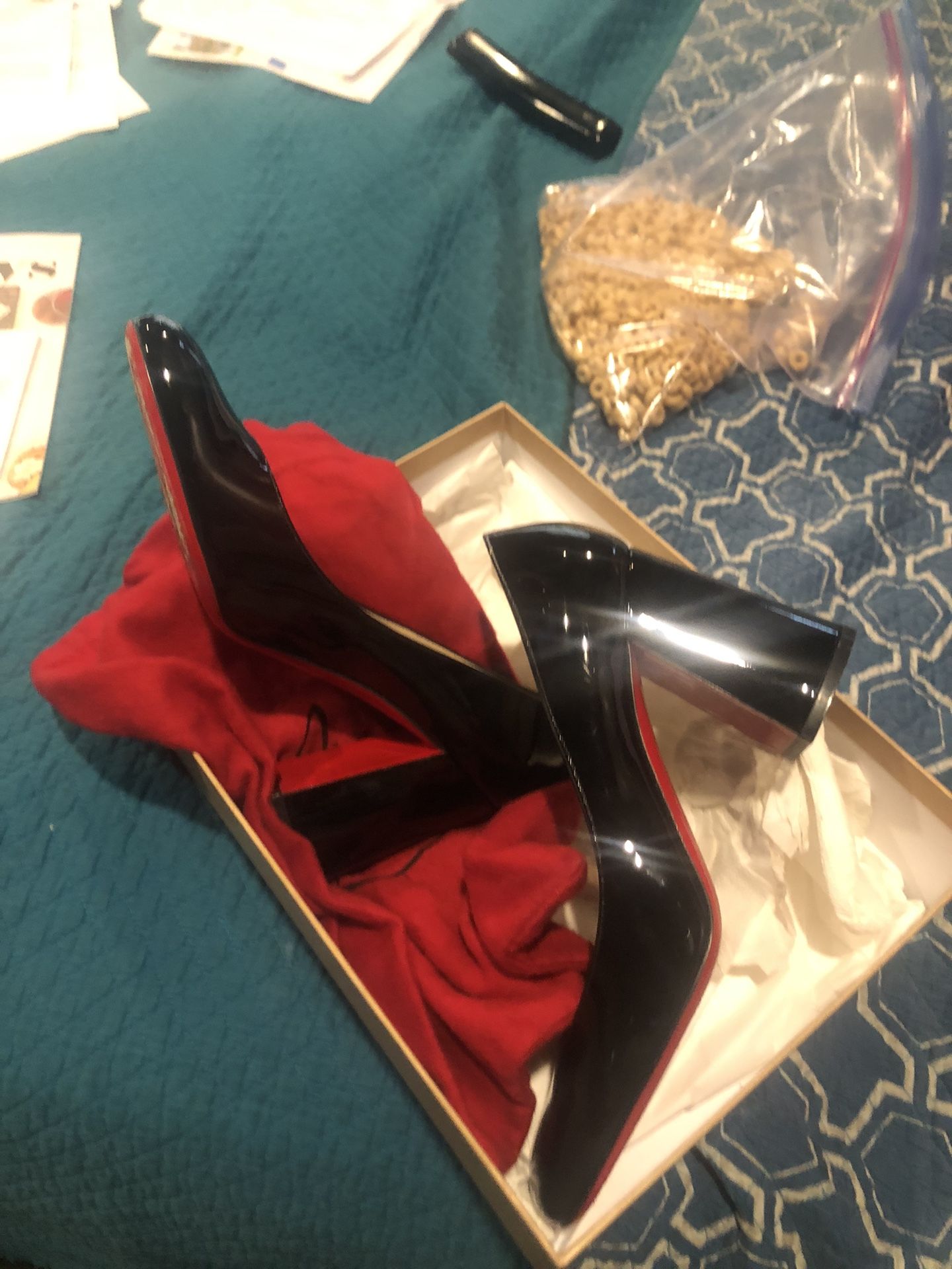 Christian Louboutin Black Heel Size 38.5